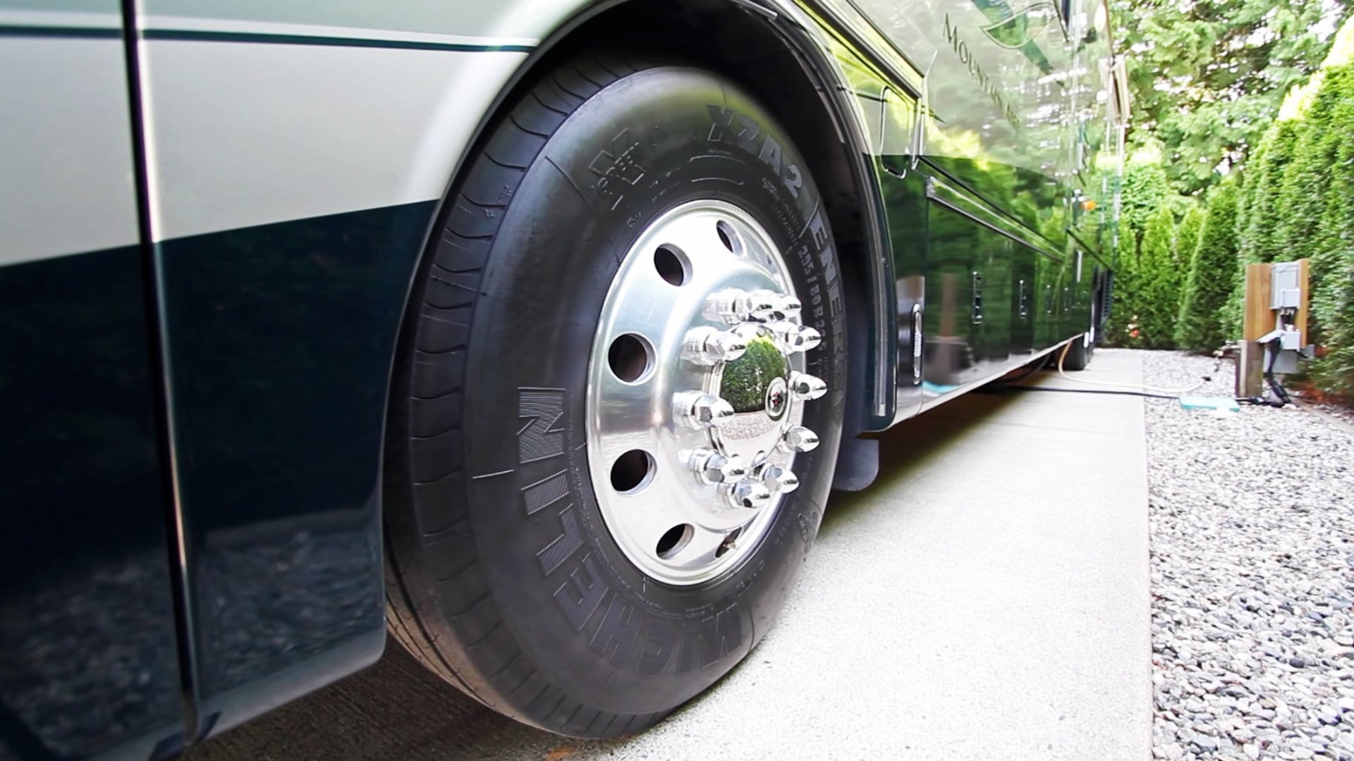 RV tires are a significent investment. Use RV tire covers to protect them.