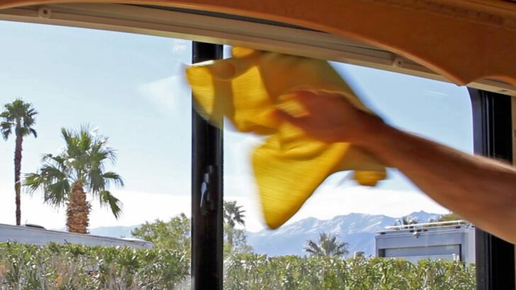 Clean Your RV Windows & Mirrors Super Fast (no window cleaner needed!)