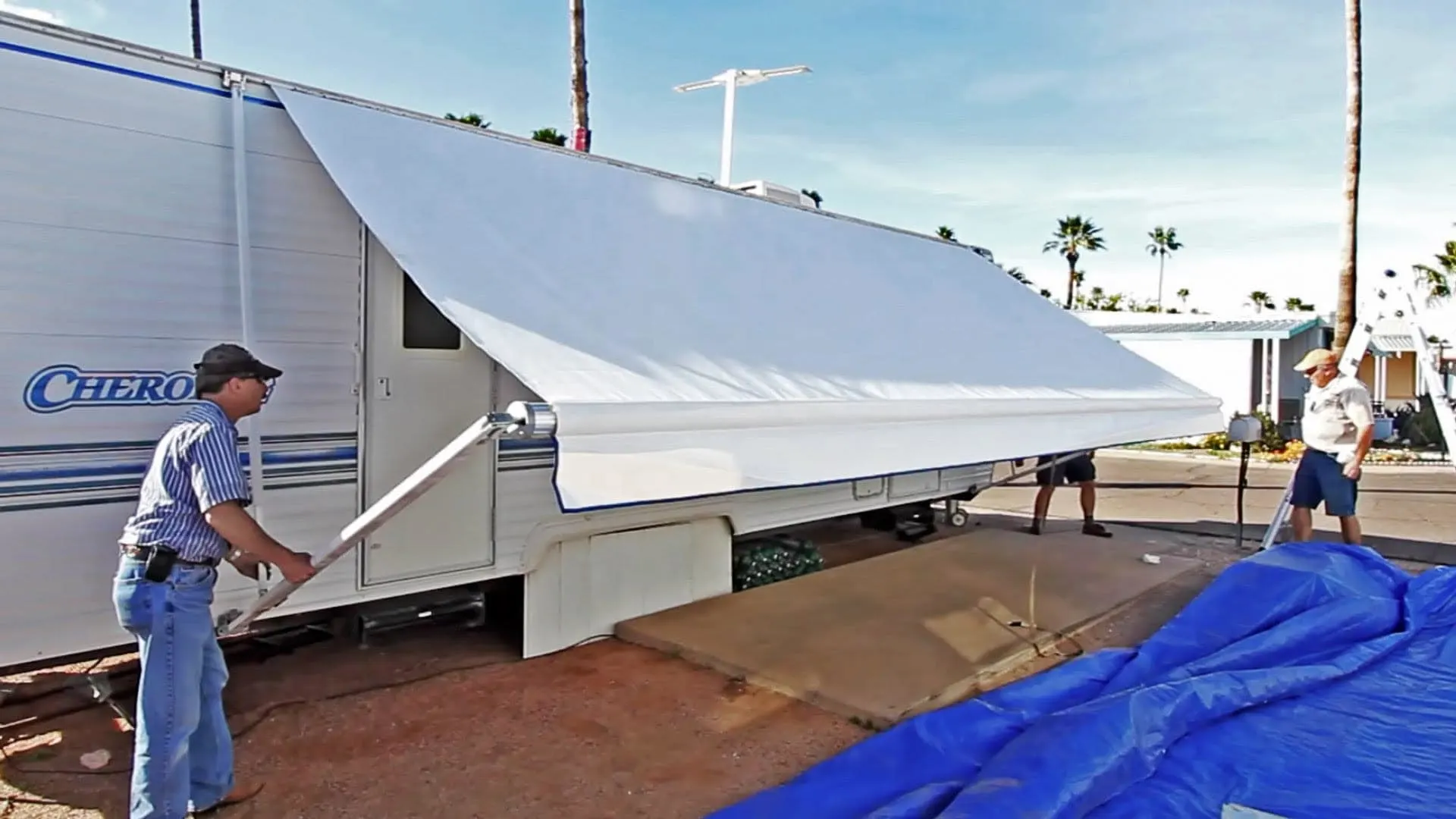 RV awning replacement is a great DIY project