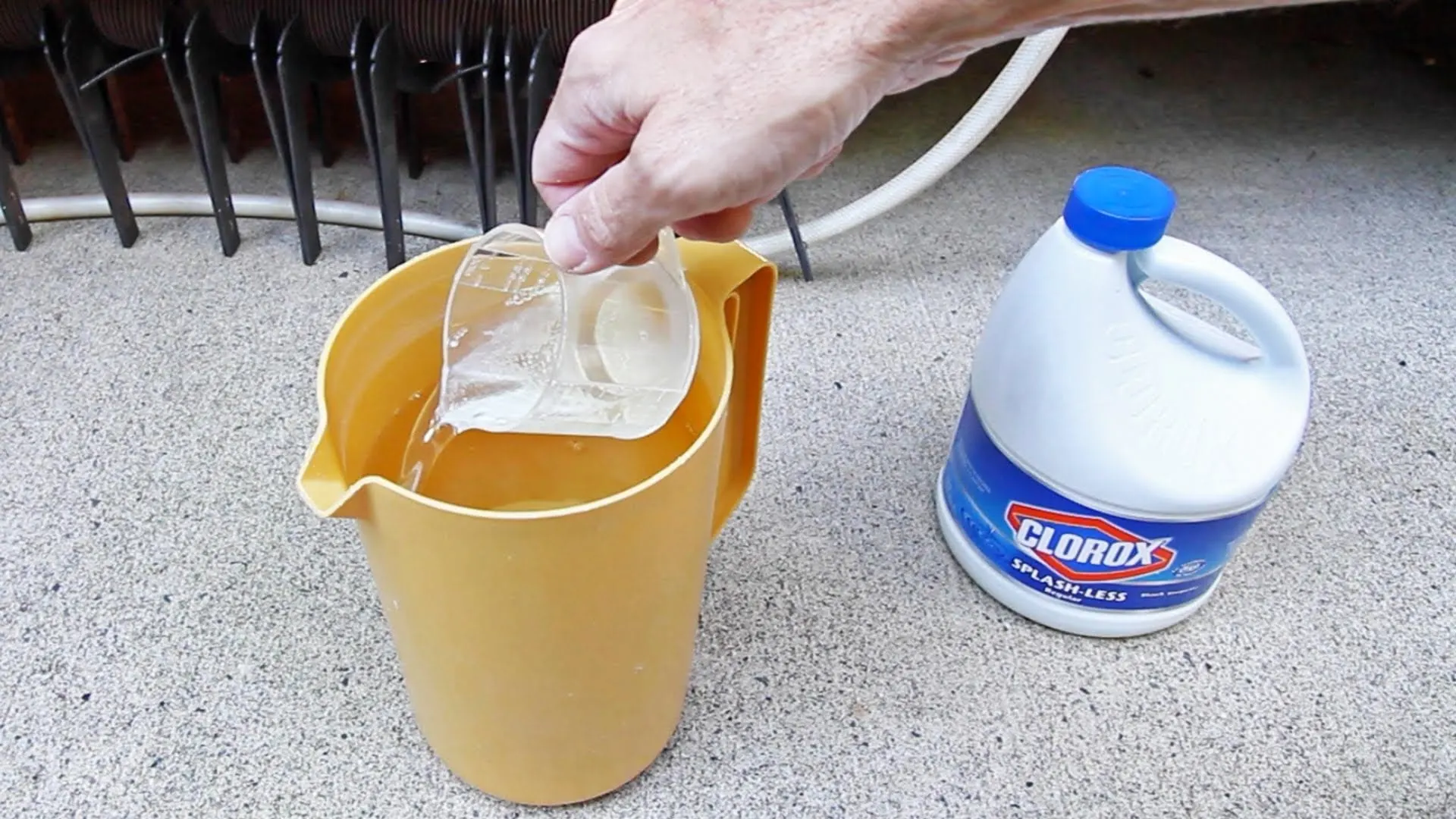 Use bleach to sanitize your fresh water tank and lines