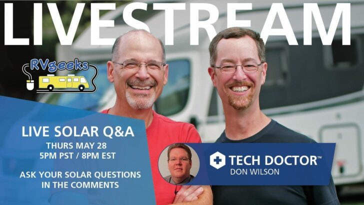 Join us for an RV Solar Webinar! Live Q&A with Xantrex Tech Doctor Don Wilson