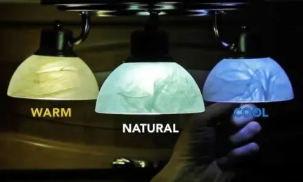 LED lights showing warm, natural, and cool colors