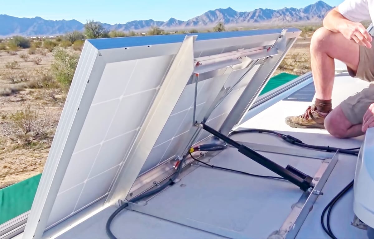 rv solar panel tilt kit solarvector