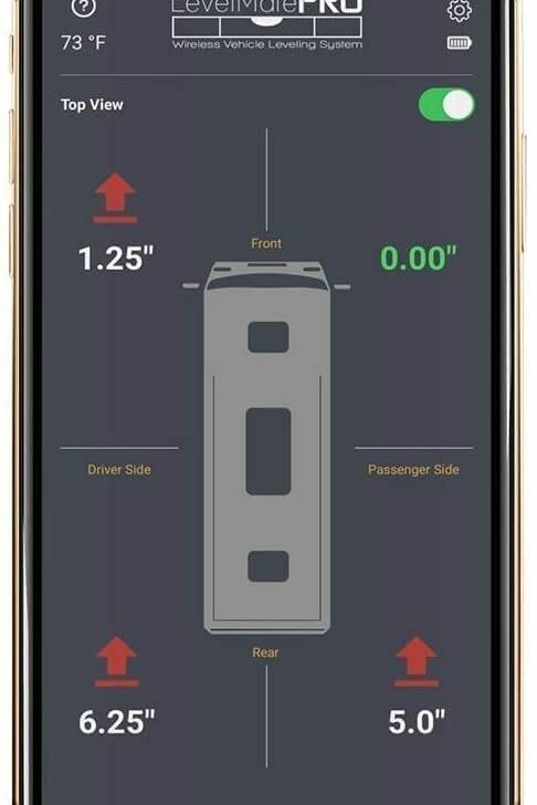 Smartphone screen showing the LevelMatePRO app