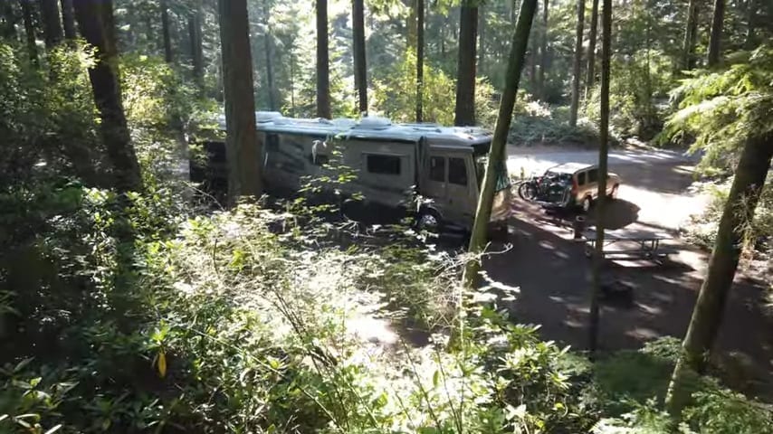 Tree shade means we must save power while RV boondocking