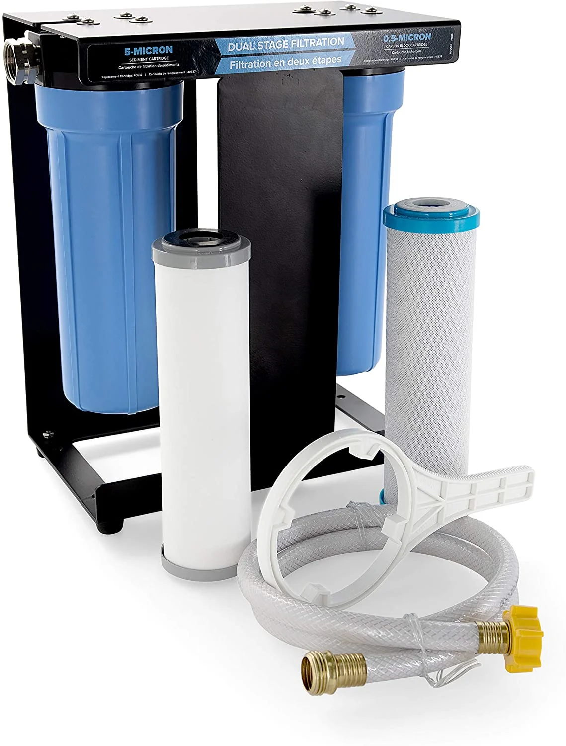 Canister-style RV water filters