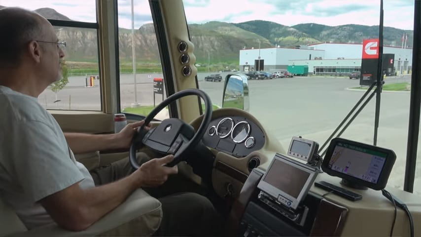 Driving a Class A RV is like driving a bus.