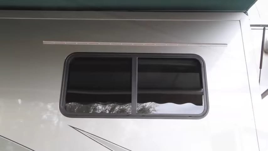 Install the base plate for your new RV window awning