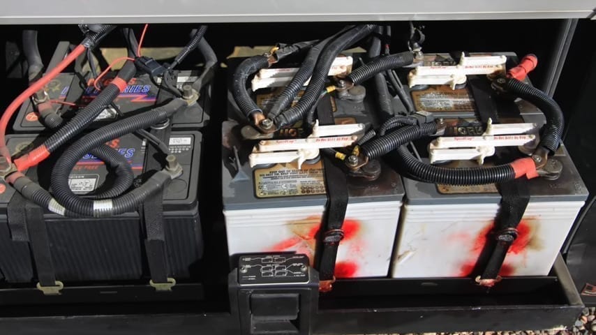 Lead-acid batteries are less efficient than RV lithium batteries