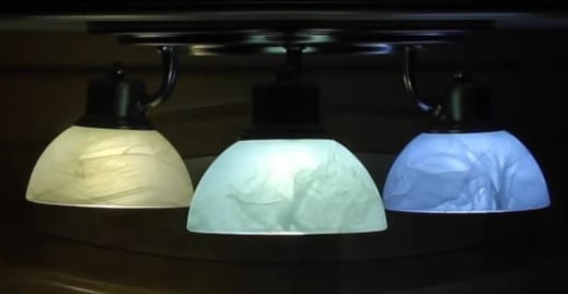 RV LED lights come in three different hues.