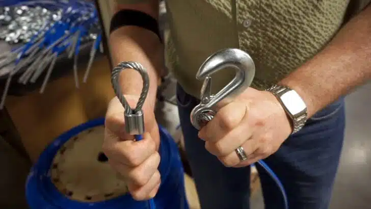 Safety cables are important in the unlikely event the tow vehicle detaches from the RV.