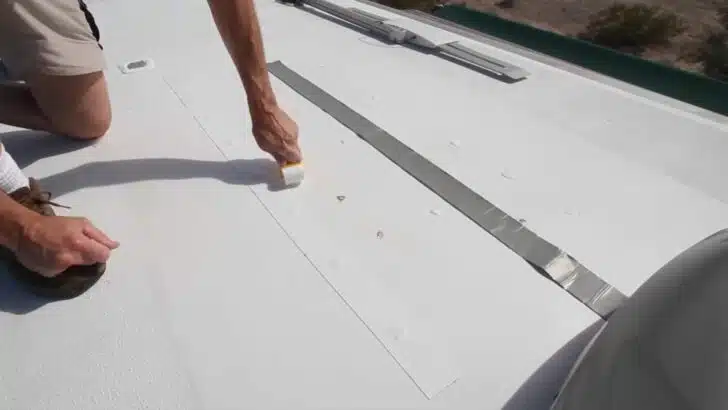 Using a small roller can be helpful to the application process.