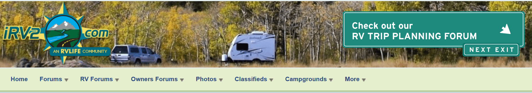 IRV2 is a longtime friendly RV forum.