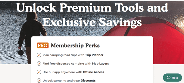 The Dyrt PRO offers additional membership perks.