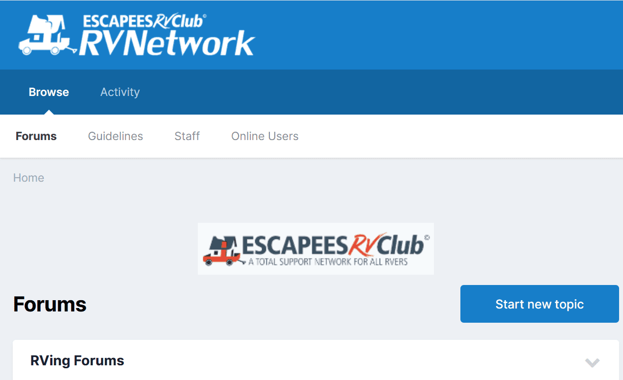 RV Network by Escapees is a great online community.