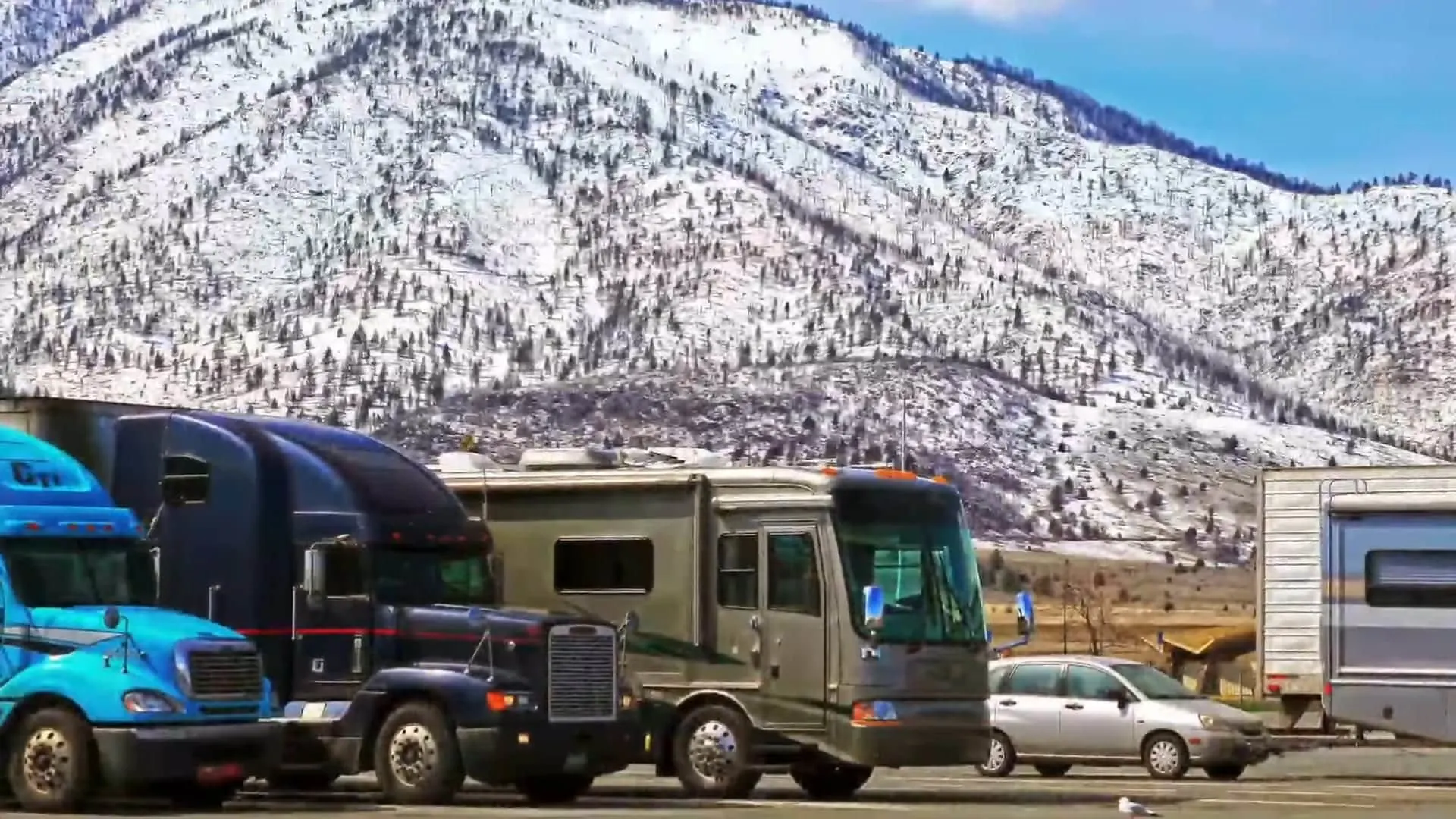 Truck stops offer free overnight rv parking for weary travelers.