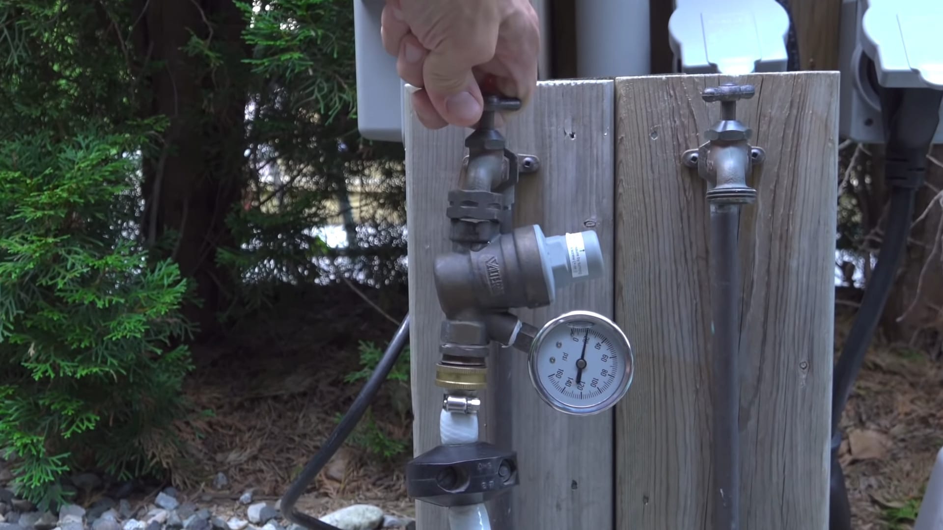 Connecting our RV plumbing system to a city water connection at an RV park