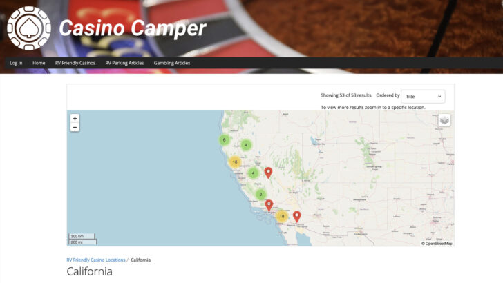 Casino Camper is a great free camping app option