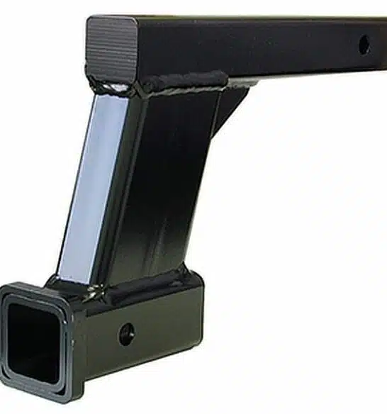 A hi-low hitch adapter ensures your RV tow dolly remains level with your RV while being towed.