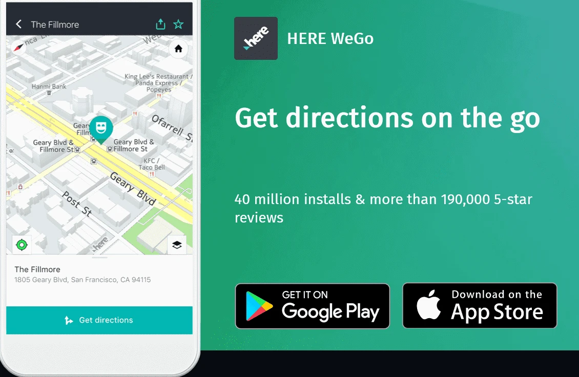 HERE WeGo app... essential tool for the offline trip planner