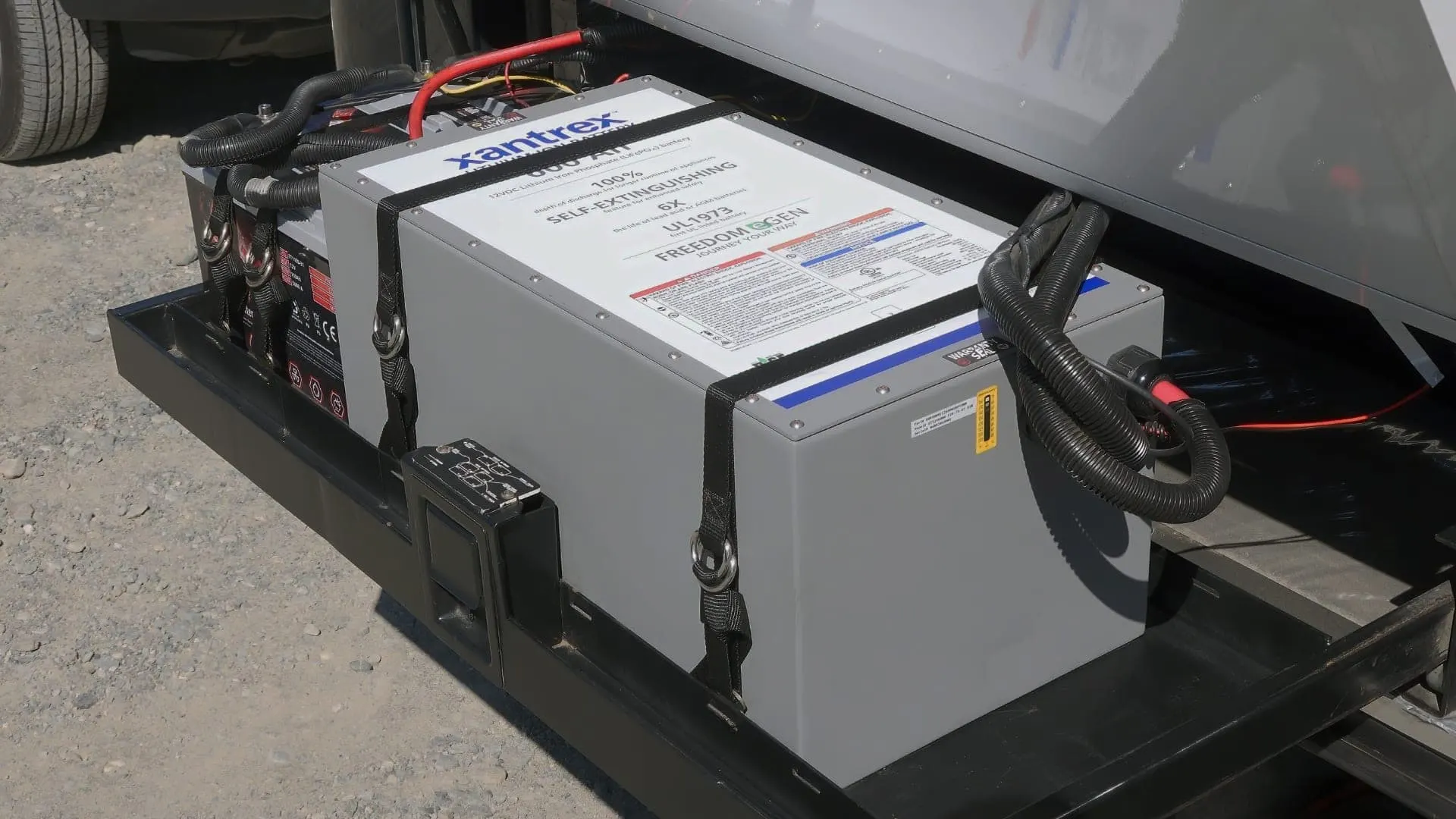 We use a battery disconnect with our Xantrex Freedom lithium-ion battery if we're away from the RV for an extended period.