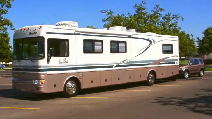 Our Fleetwood Bounder when we had no hot water in our RV