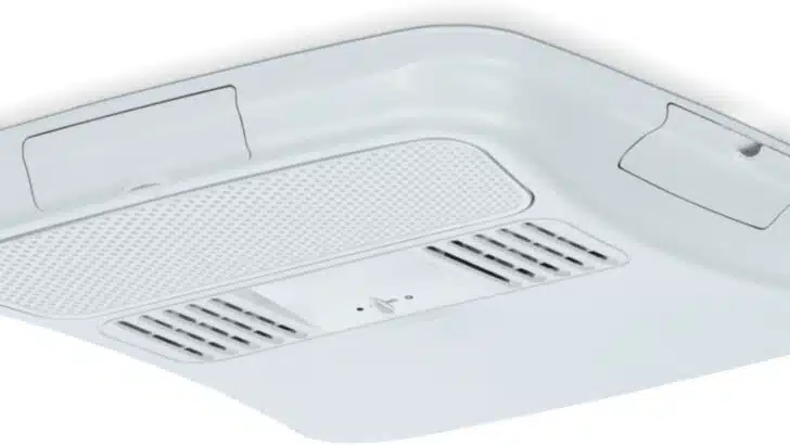 The typical spot an RV air conditioner filter would be located