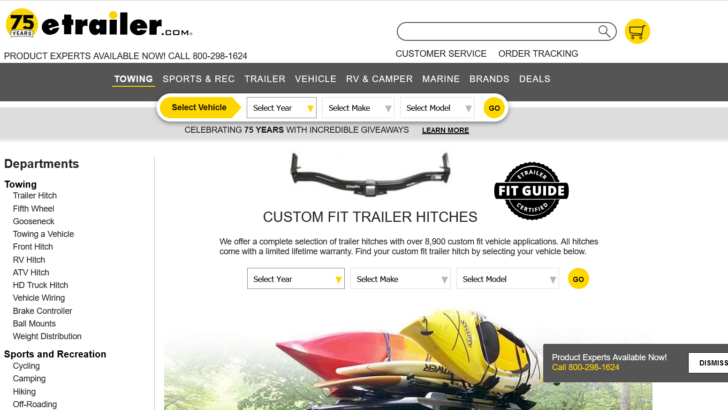 etrailer front page