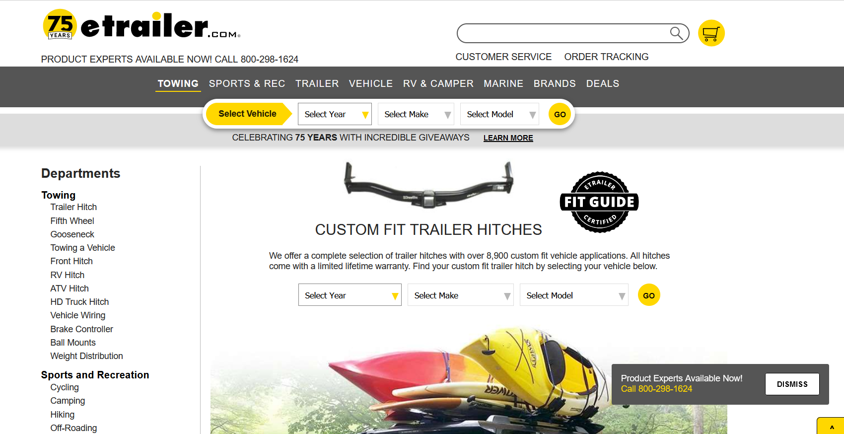 etrailer front page