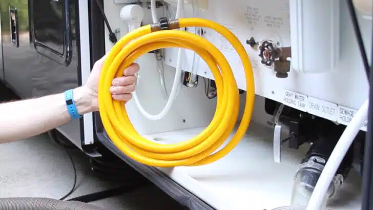 RV tips and tricks = a special hose exclusively for dumping the black tank