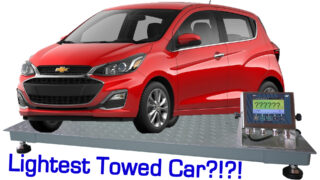 Is the Chevy Spark the lightest car to tow behind a motorhome?