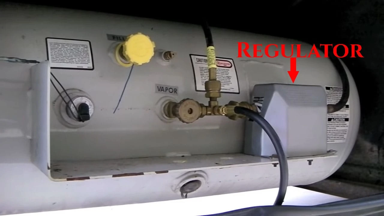 propane regulator on our RV's propane tank