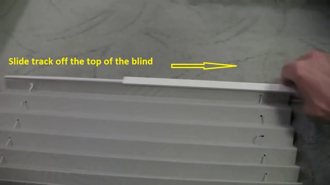 sliding track from top of blind