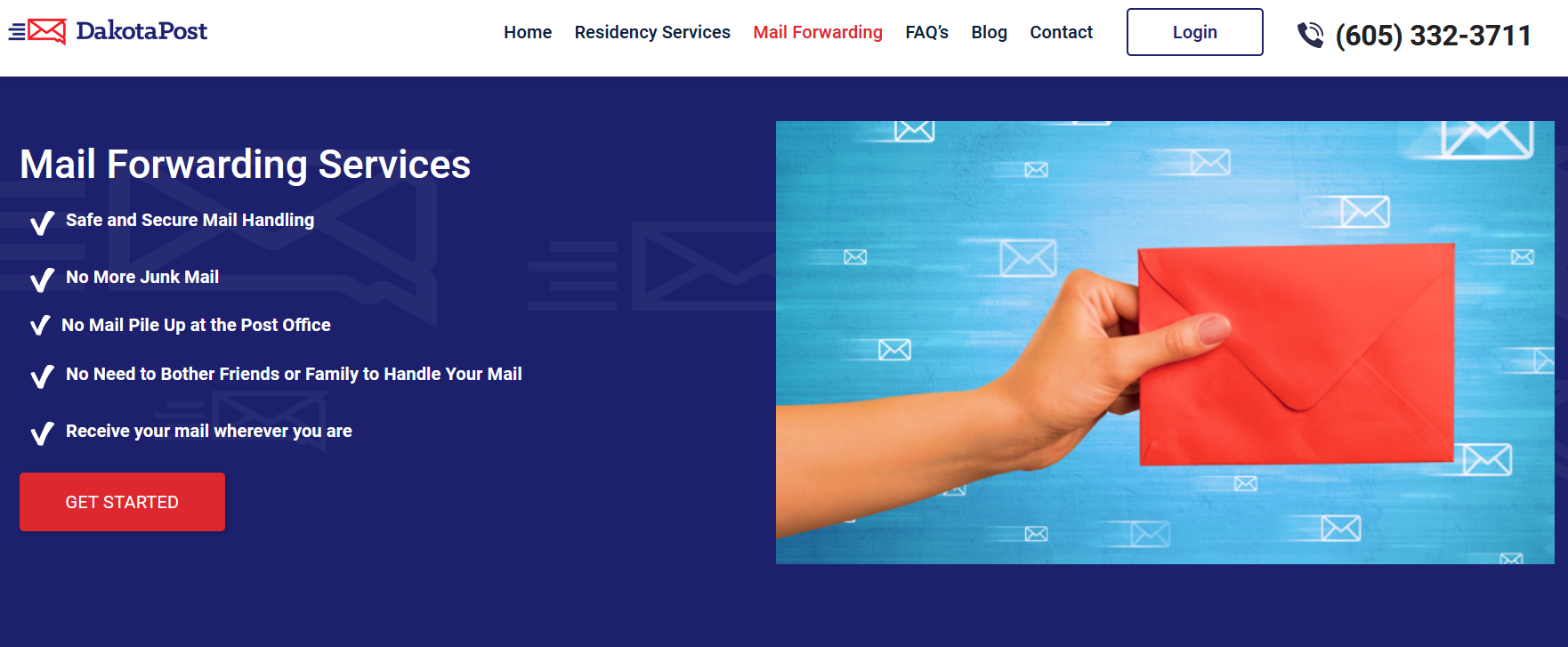 Dakota Post mail forwarding service