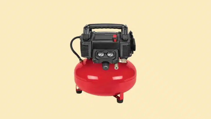 Air compressor with tank. We would not use this type for winterizing an RV with an air compressor.