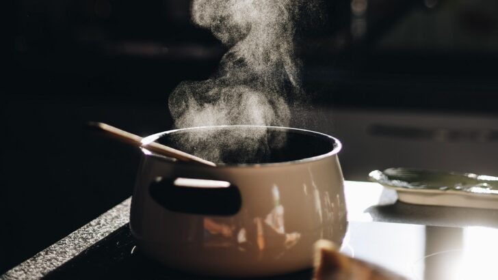 moisture created by steam from cooking