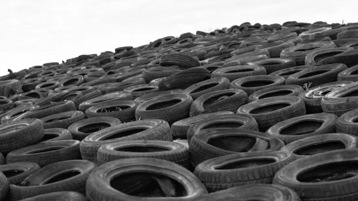 tires in a landfill