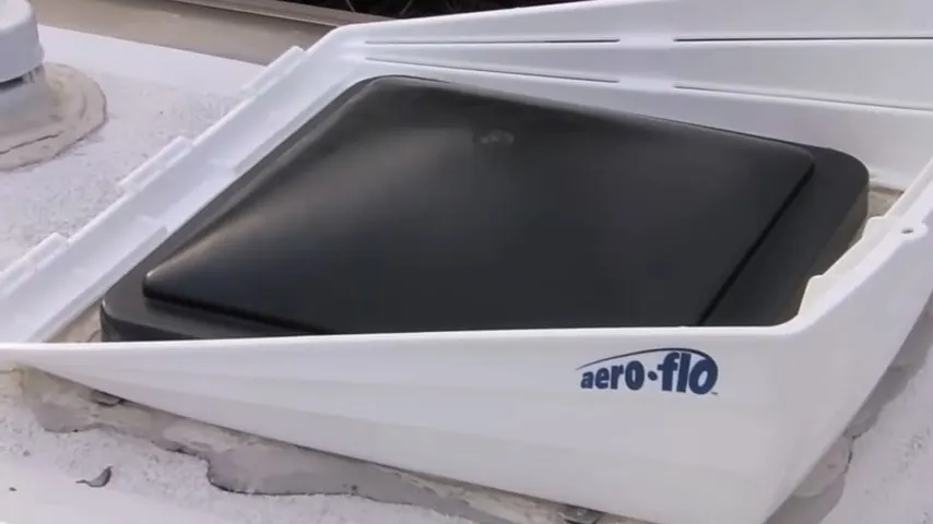how to install an rv roof vent cover with the short end toward the front of the RV