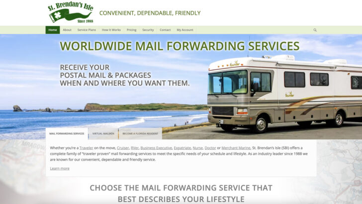 St. Brendan's Isle RV mail forwarding service