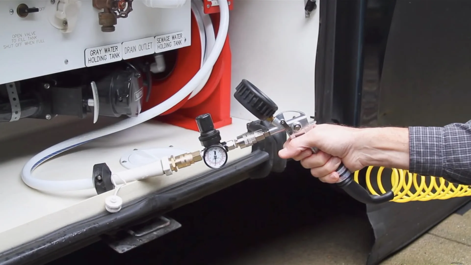 Blowing out RV water lines vs antifreeze.