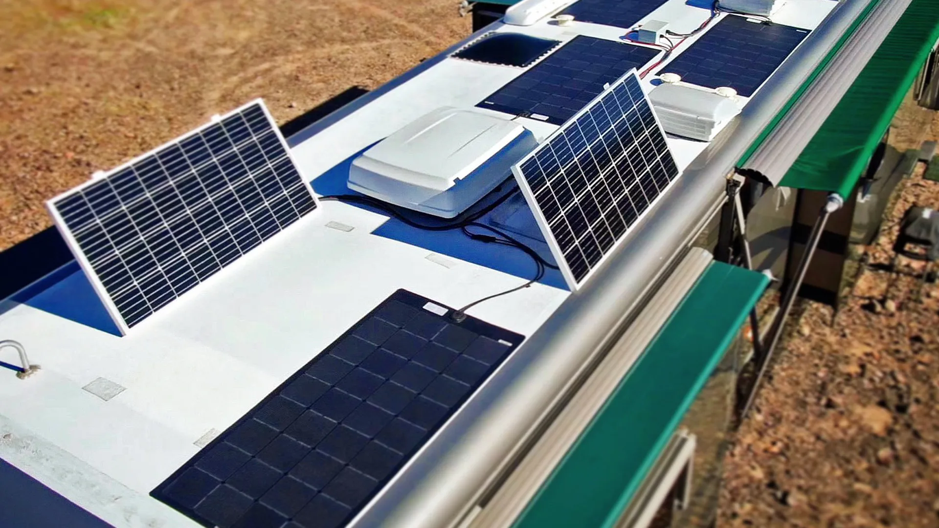 Photo of our RV solar panel system