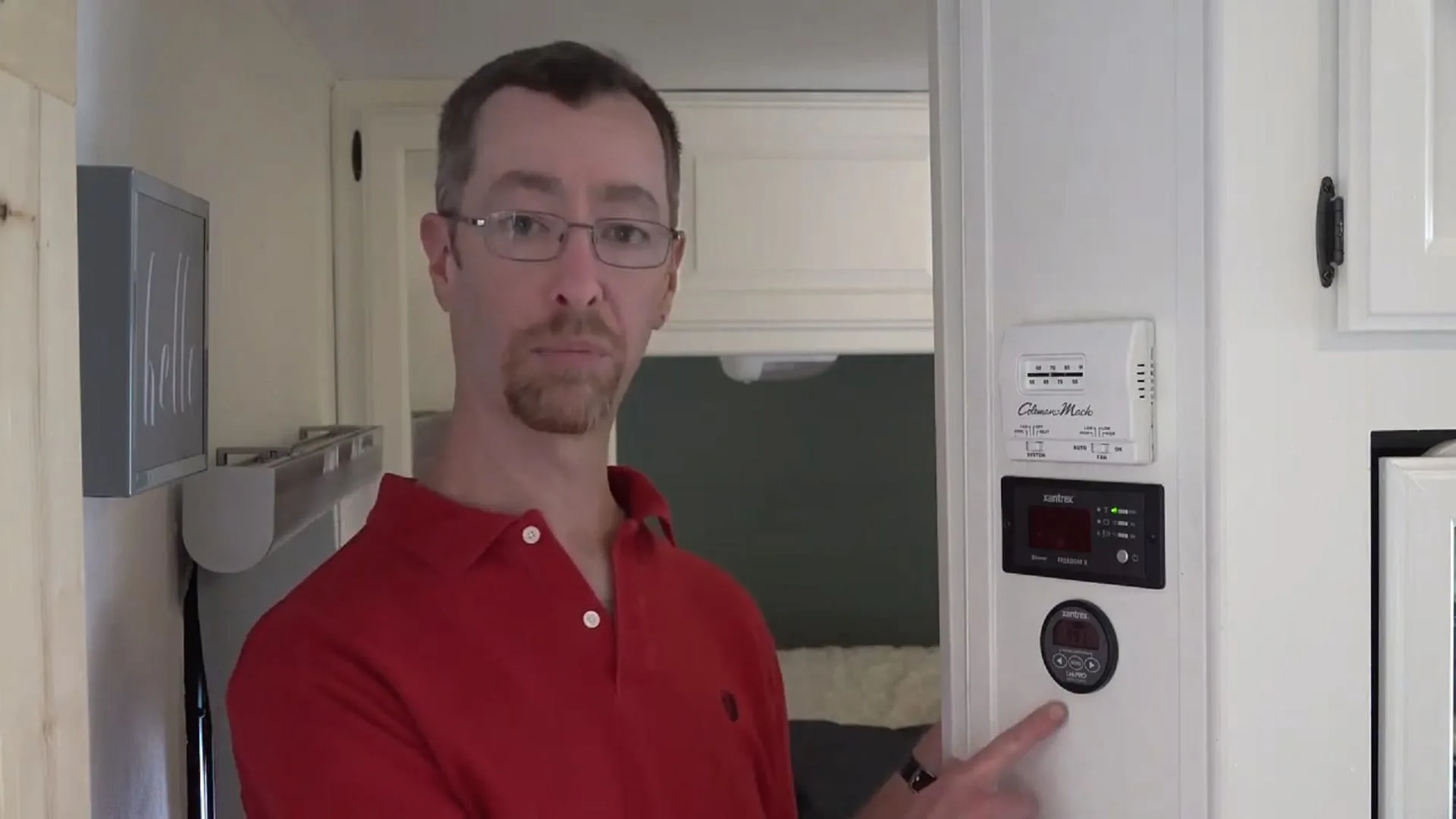John with our Xantrex monitor, one of the best RV battery monitors on the market.