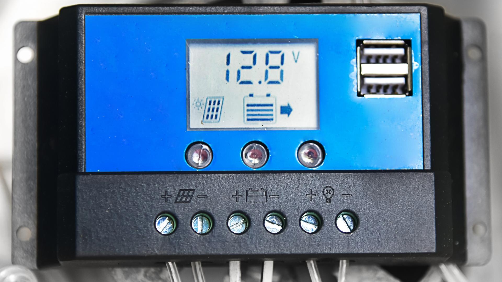 Photo of a solar charge controller