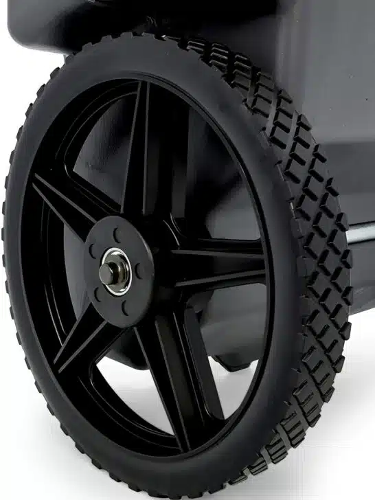 wheel of portable rv dump tank