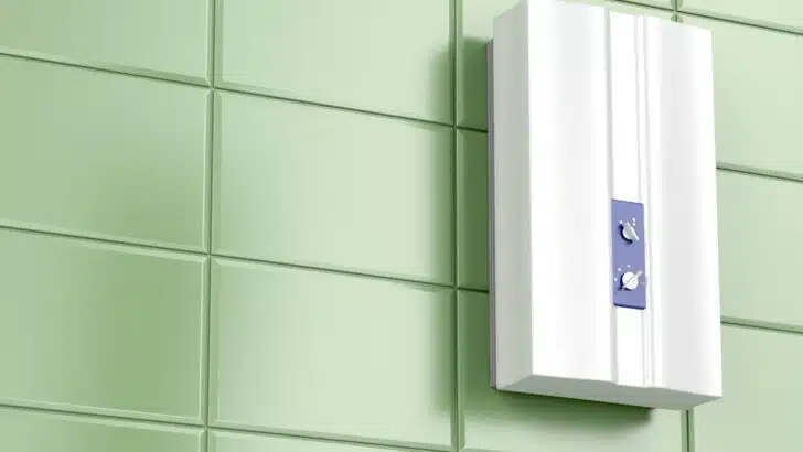 A tankless water heater doesn't hold gallons of water in a reservoir.
