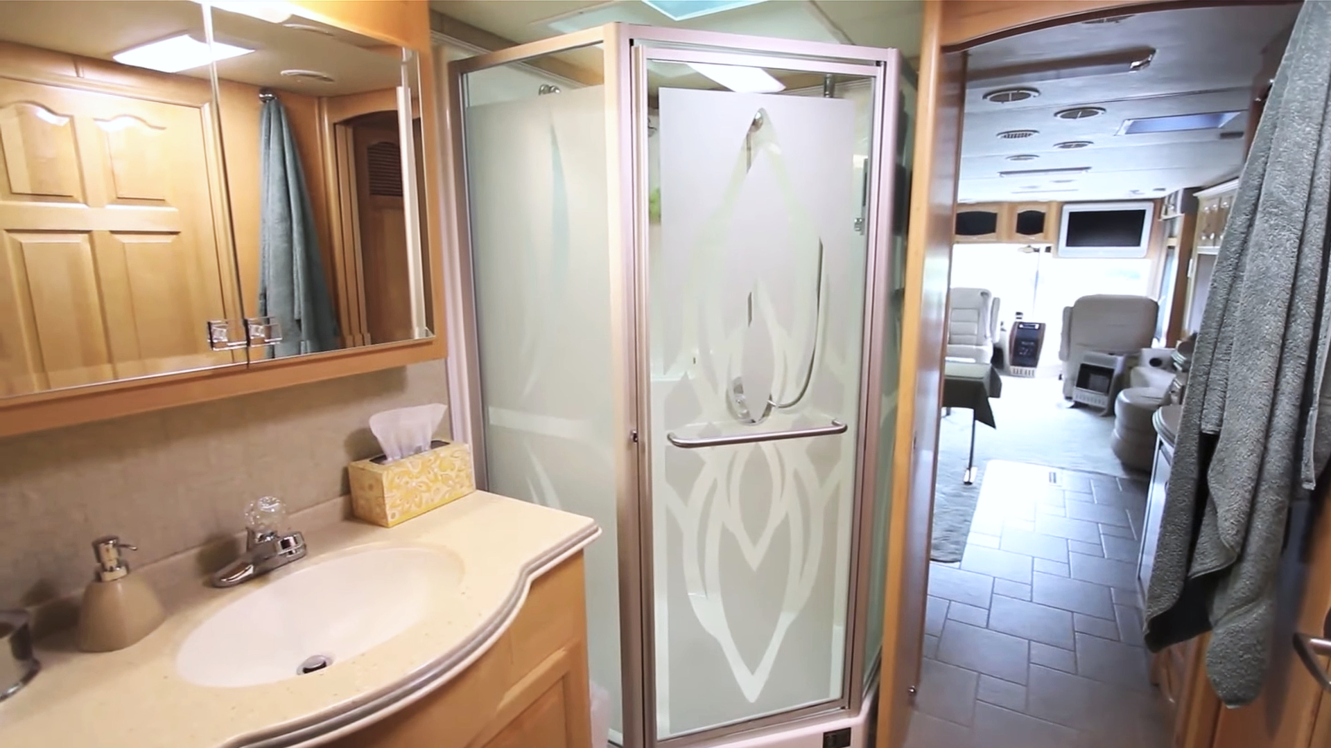 What is a dry bath in a camper?