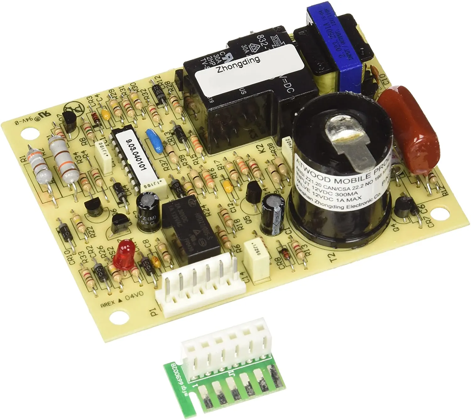 Photo of an Atwood RV furnace circuit board
