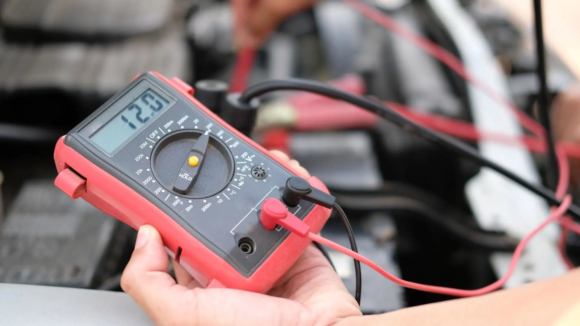 Checking batteries with a multimeter