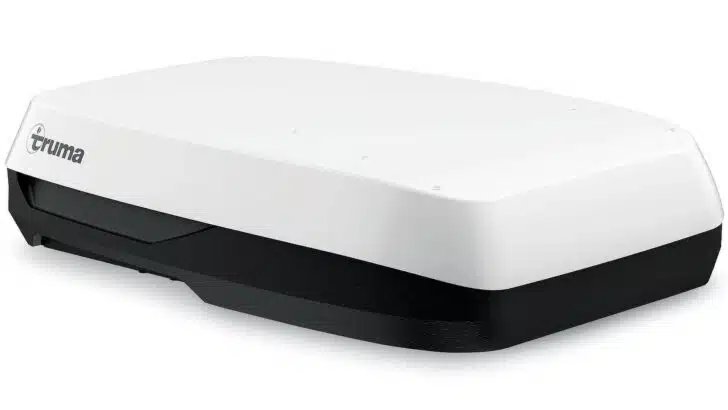 A Truma Aventa RV rooftop air conditioner