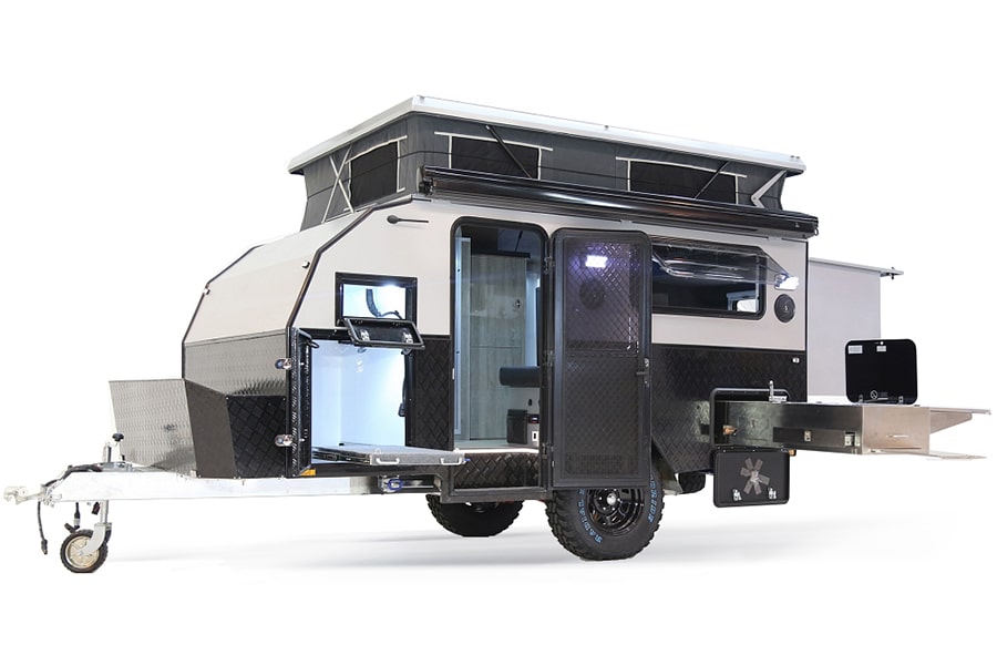 A photo of the Black Series 12 Popup camper